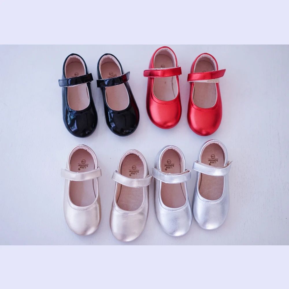 Littlesummer Новые детские повседневная обувь для девочек детские мокасины принцесса кроссовки детей Танцы обувь