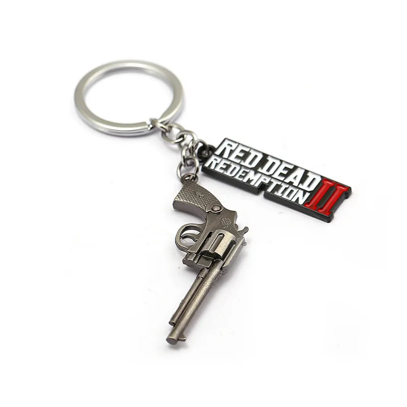 New Game Red Dead Redemption 2 Keychain Metal Key Ring Chain 3D Gun For Men Car Women Bag Jewelry Chaveiro llaveros цена New Game Red Dead Redemption 2 Keychain Metal Key Ring Chain 3D Gun For Men Car Women Bag Jewelry Chaveiro llaveros цены онлайн