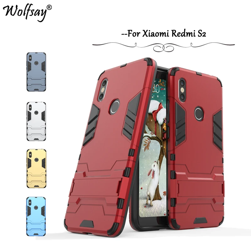 

S2 Cover Xiaomi Redmi S2 Case Luxury PC Armor Rubber Phone Case For Xiaomi Redmi S2 Silicone Cover For Xiaomi Redmi Y2 S2 Fundas