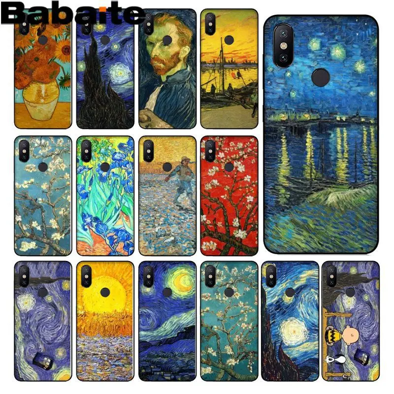 

Babaite Van Gogh starry night painting phone Case For redmi 5plus 5A 6pro 4X note5A note4x note6pro 6A Mobile Cover