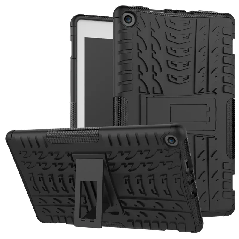 

Heavy Duty Armor Case Hybrid Rugged Rubber Case for Amazon New Kindle Fire HD 8 HD8 2018 2017 Tablet Case TPU+PC Cover Funda+Pen