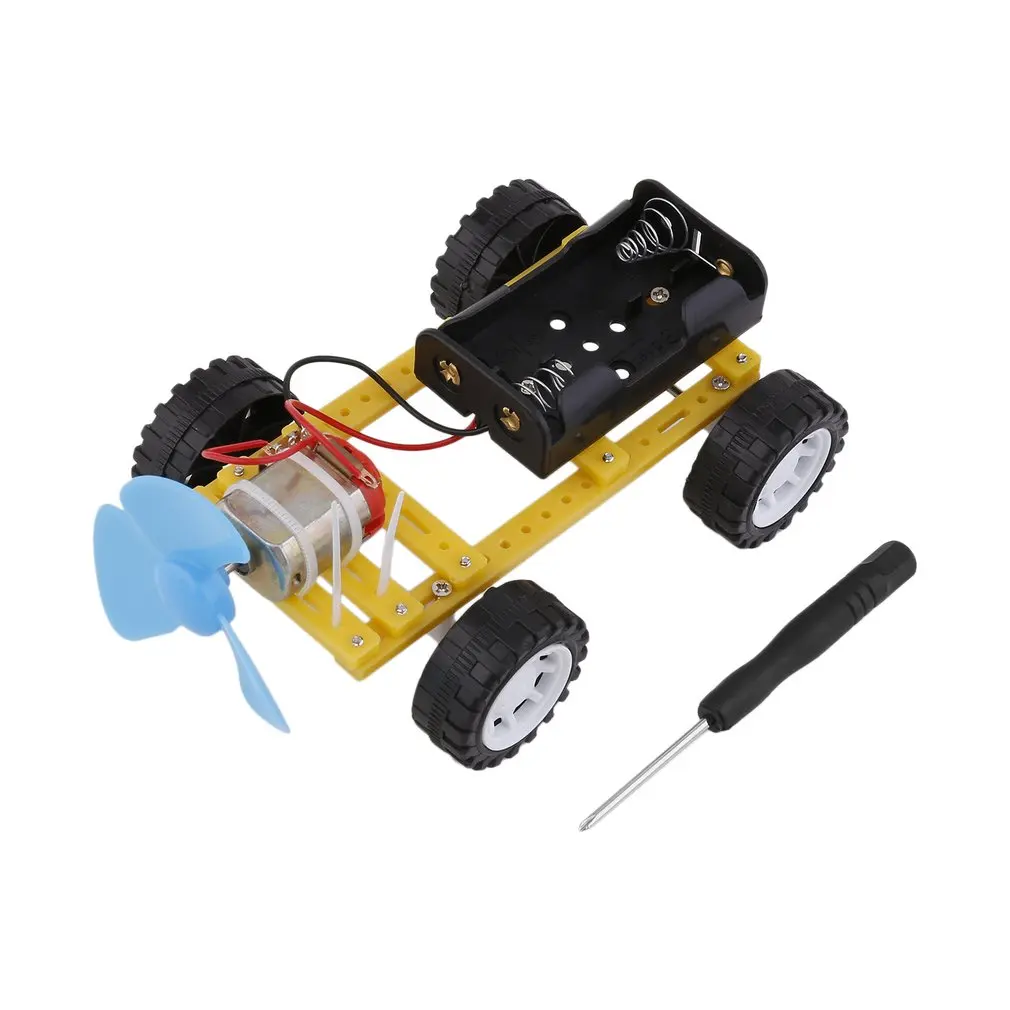 Assemble Wind up Toy Car Kids Manual Experiment Educational Technology