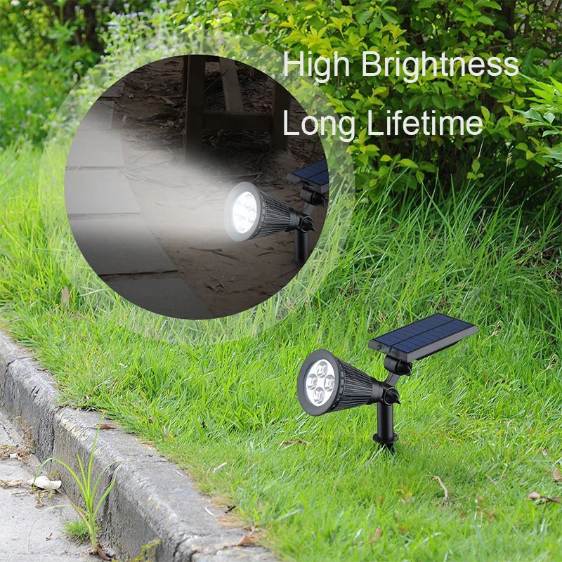 4Led Solar Lawn Lights Waterproof Outdoor Landscape Lighting Spotlight Wall Light Auto OnOff for Yard Garden Driveway Pathway (10)