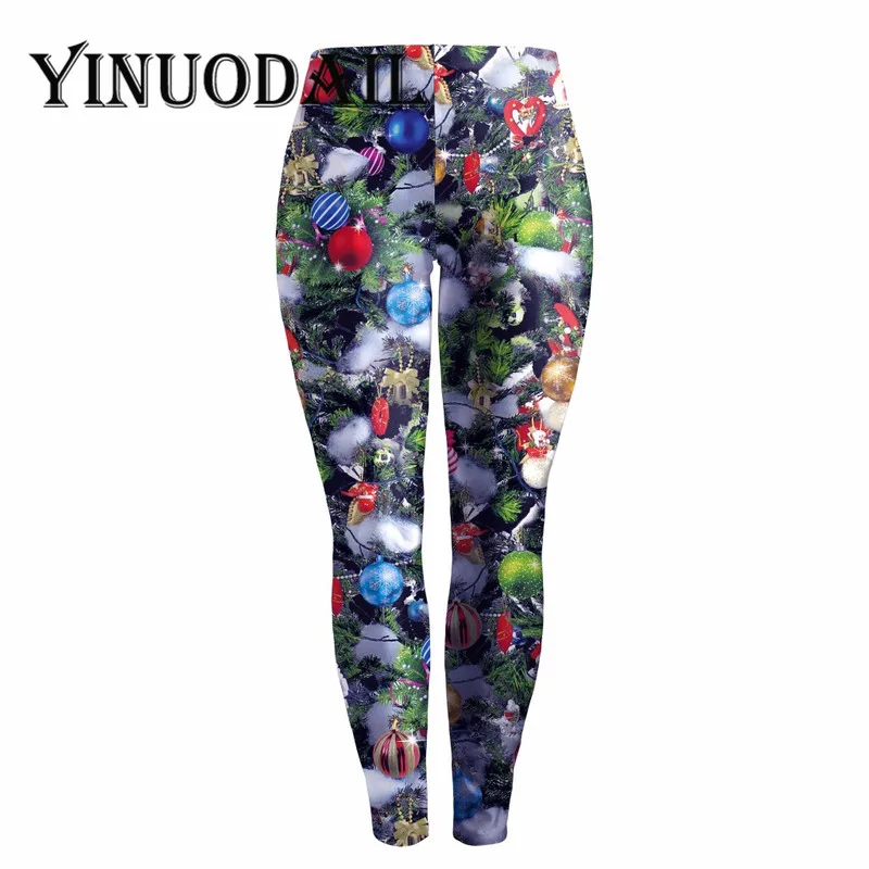 

Fans Made Breathable Winter Leggings Women Party Christmas elk Cosplay Camouflage Green 3D Prindted High Waist Leggings