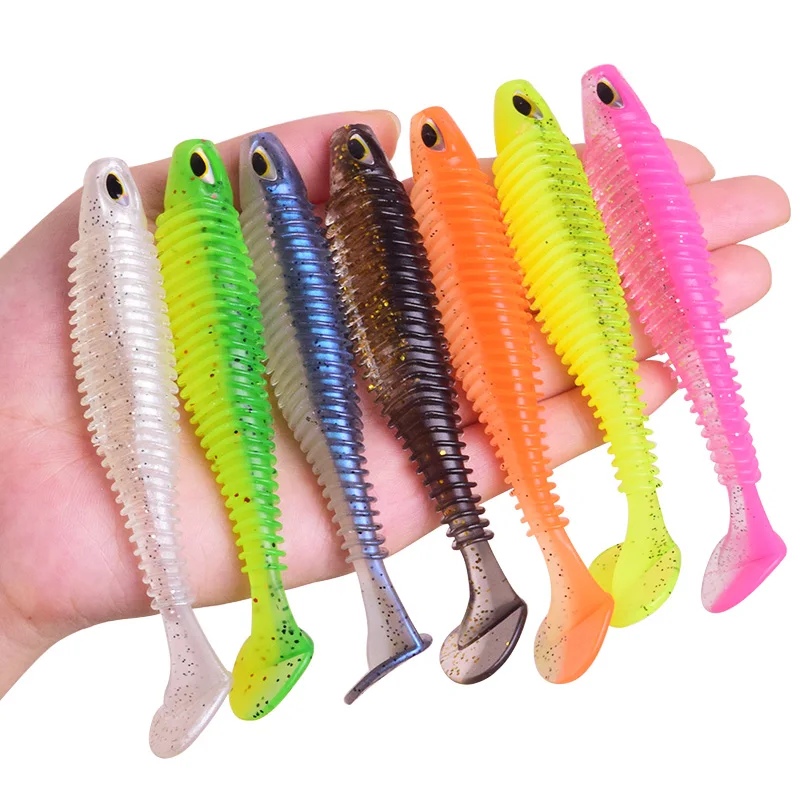 Proleurre 80 мм 110 мм Jig swim Shad Рыболовная Снасть искусственные рыболовные приманки Яркая Мягкая приманка черви Силиконовые Рыболовные воблеры