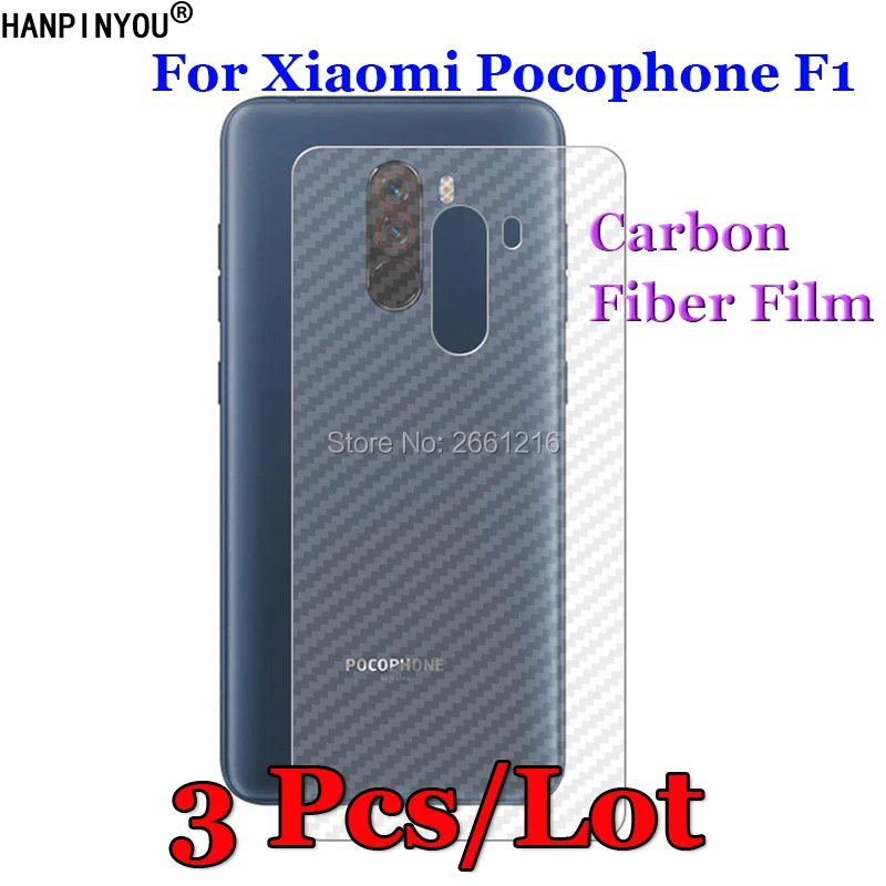 3 шт./лот для Xiaomi Pocophone F1 / Poco 6 18 дюйма 3D Нескользящая прозрачная углеволоконная