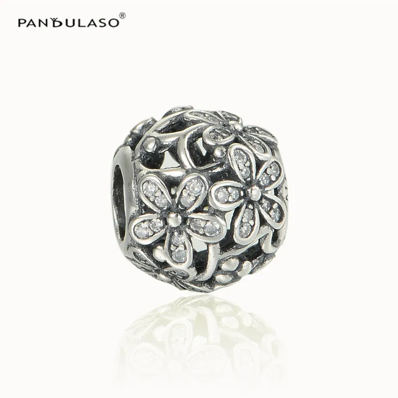 

Pandulaso Daisy blossoms Charm Fashion Female Beads For Jewelry Making Sterling Silver Jewelry Fits Charms Bracelets