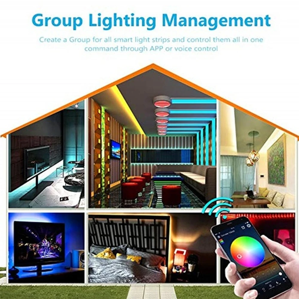 RGB LED Bluetooth Controller LED Strip Light Adjustable Home Decor 5050 Mini Smart 3528 Remote RGBController Wifi