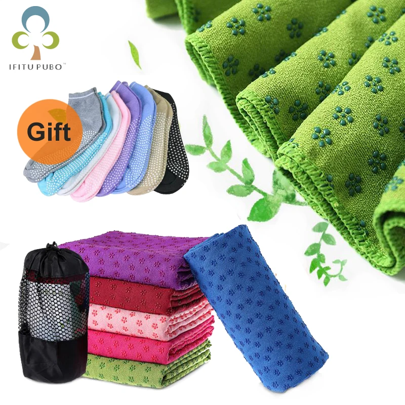 Buy Soft Travel Sport Fitness Exercise Yoga Pilates Mat Cover Towel Blanket Non