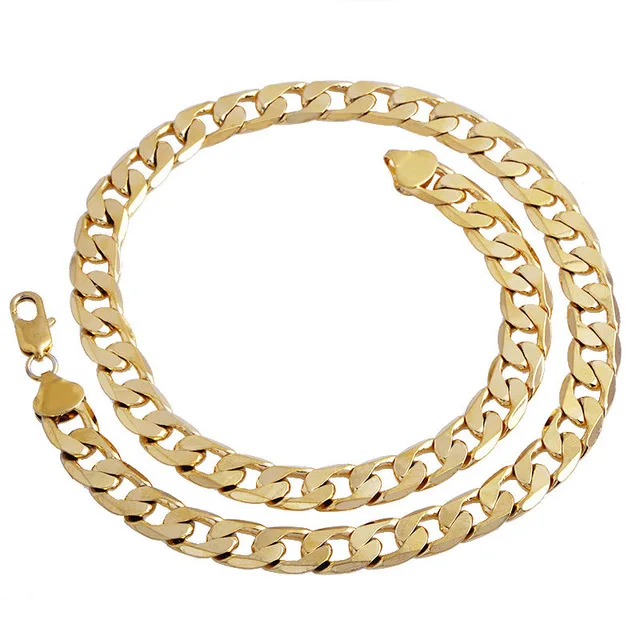 

Gold Color Twisted Singapore Chain 24inch 7mm Gold Color Necklace For Women Men New Wholesale DIY Long Necklace Jewelry