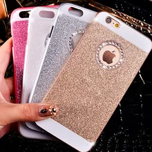 Bling Glitter powder shining Hard PC diamond case For iPhone 4 4S 5 5S 6 6s 4.7 Plus 5.5 crystal strass rhinestone handmade bag