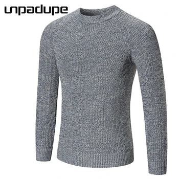 

Unpadupe 2018 Spring Autumn Winter Sweater Men Cotton Men Long Sleeve Sweater Simple Knitted Solid Grey Size Xxl Pullover Hombre