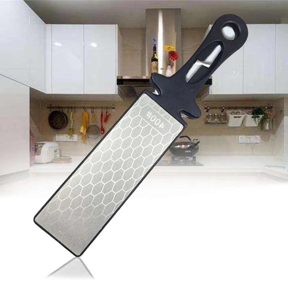 

400/100 grit double side New design Diamond knife sharpening stone ice skates knife sharpening stone grit