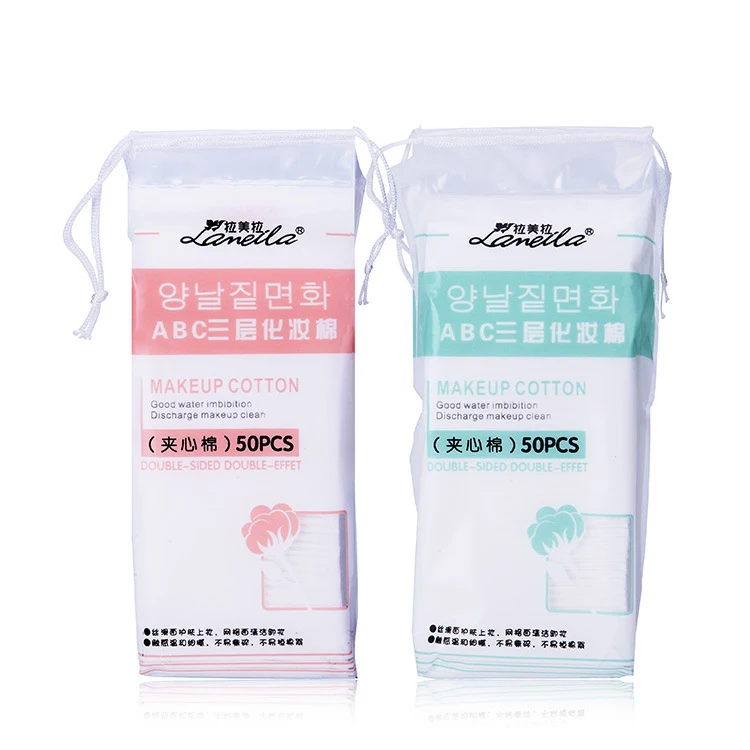 

50Pcs/Bag Korean Skincare Facial Organic Cotton Pads Facial Remover Cosmetic Tissue Makeup Nail Supplies and Tools For Face