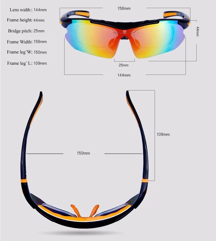 OBAOLAY Polarized Cycling Glasses Bike Eyewear Outdoor Sport Riding Bicycle Goggle Fishing Sunglasses 5 Lens Gafas de ciclismo