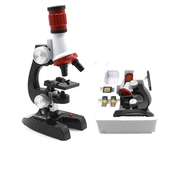 

Microscope Kit Lab LED 100X-400X-1200X Home School Science Educational Toy Gift Refined Biological Microscope For Kids Child