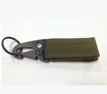 

Tactical Key Ring Belt Holder Nylon Hanging Belt Clips Keeper Pouch Military Utility Gear with Hooks Keychain Buckle for Molle S