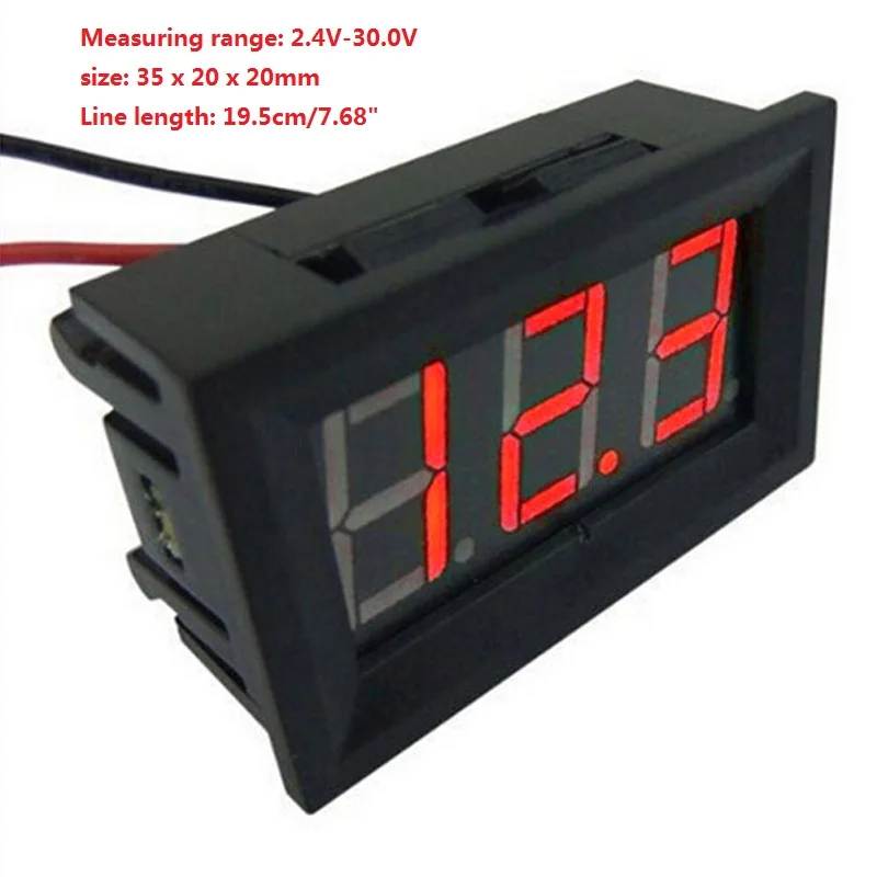 DC мини-вольтметр цифровой Напряжение измерения 2-проводной светодиодный Панель микрометр многофункциональный электрический инструмент Напряжение индикатор - Цвет: as picture