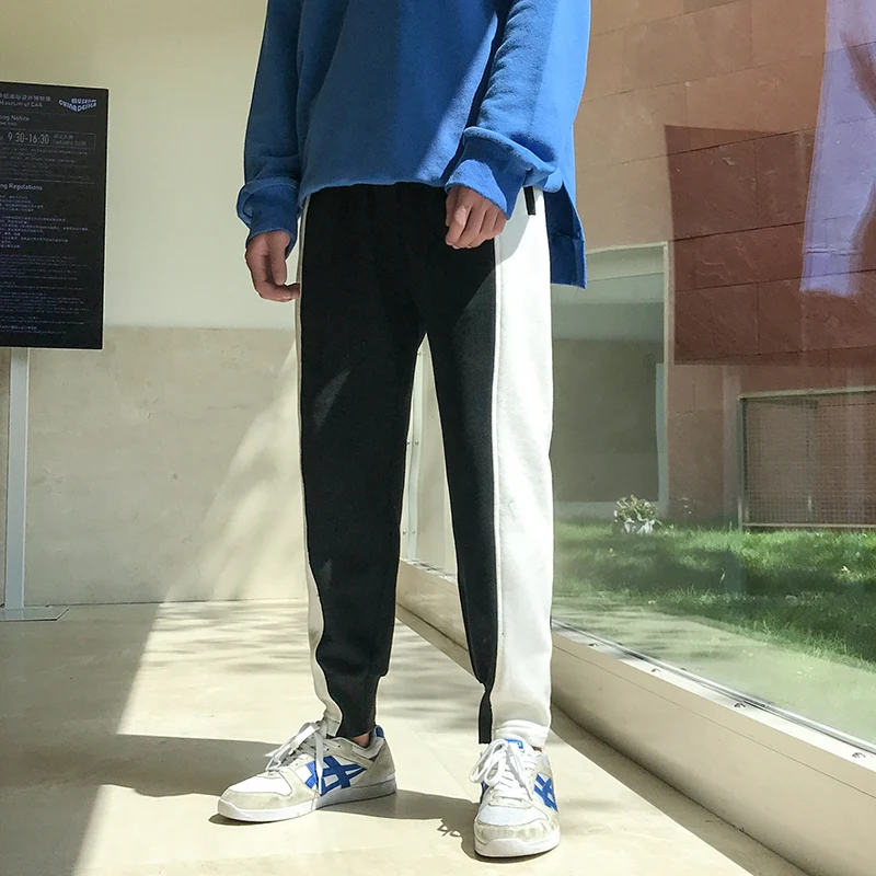 violet Couleur Taille Automne Lâche Coréen De Nouveaux Mouvement Élastique 2018 Côté Noir Bande Hommes 2xl violet Marée Black Pantalon Mode Casual M q1pxa