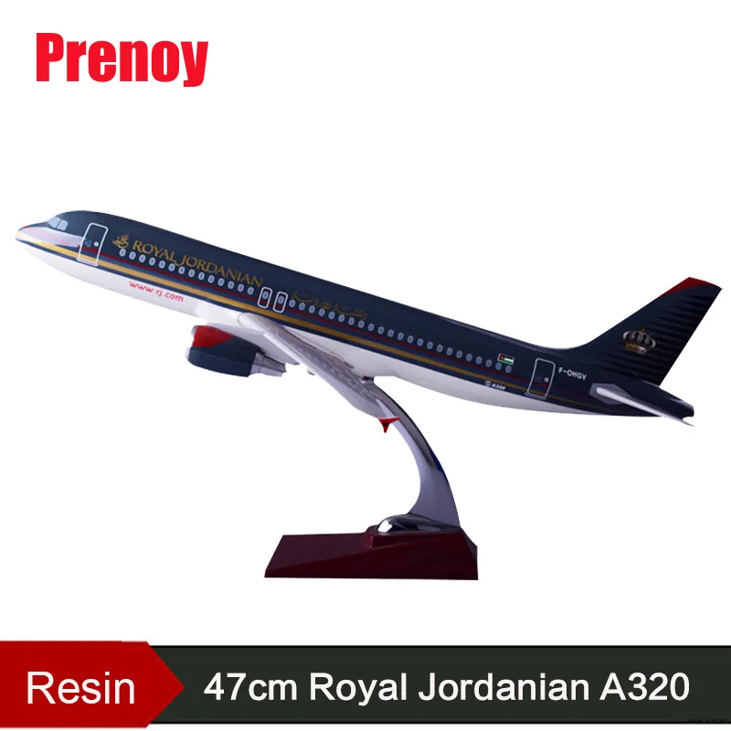 

47cm Resin A320 Jordan Airplane Model Royal Jordanian Airway Airbus Model A320 Internatioanl Aircraft Aviation Stand Craft Model