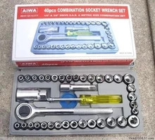 40pcs Automobile Motorcycle Repair Tool Case Precision Socket Wrench Set Sleeve Screwdriver Auto Car Vehicle Repair Kit Tool