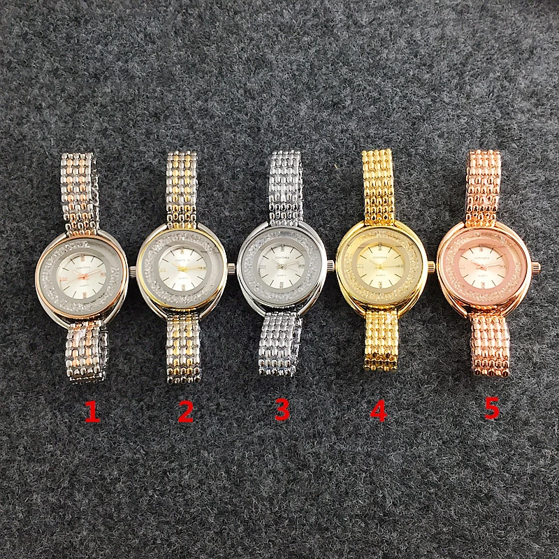 CONTENA Лидирующий бренд браслет часы женские часы Роскошные Алмазные женские часы bayan kol saati женские часы