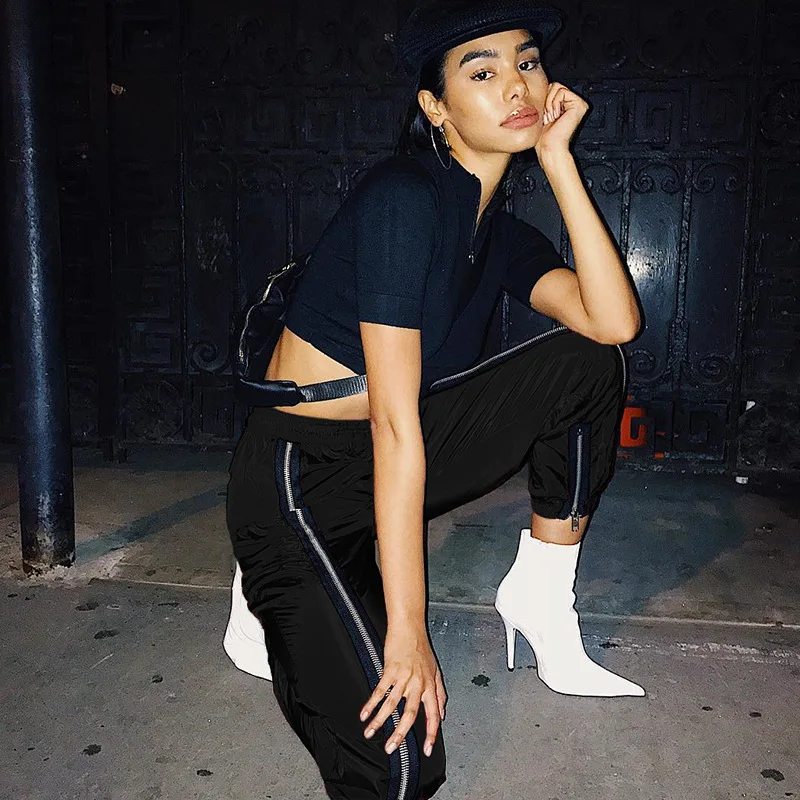 ZOGAA High Waist Elastic Waist Pants Women Fashion Casual Black Front Zipper Pencil Pants 2019 Spring Autumn Trousers Women ZOGAA High Waist Elastic Waist Pants Women Fashion Casual Black Front Zipper Pencil Pants 2019 Spring Autumn Trousers Women