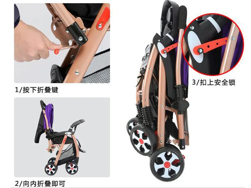 Детская коляска для новорожденных 3 в 1 с высоким ландшафтом, складное автомобильное сиденье для путешествий, переносная легкая дорожная сумка для коляски