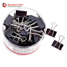 12 шт., металлические зажимы для переплета, черные Зажимы для бумаги 51, 41, 32, 25, 19, 15 мм, офисные школьные принадлежности, канцелярские принадлежности, принадлежности для переплета, файлы для документов