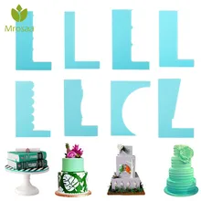 Mrosaa 1 шт. Пластик тесто Ножи лопатка для глазури скребок Jagged плотная гладкая торт весло крем шпатели выпечки Кондитерские инструменты резак