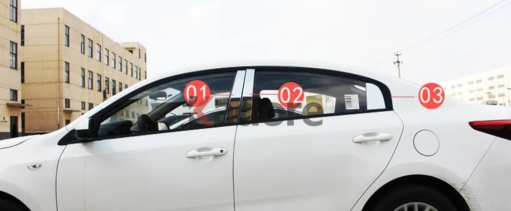 Для Kia Rio 4 X-line Sedan Автомобильная оконная колонна декоративная наклейка зеркальный блеск B C покрытие стойки молдинги Стайлинг