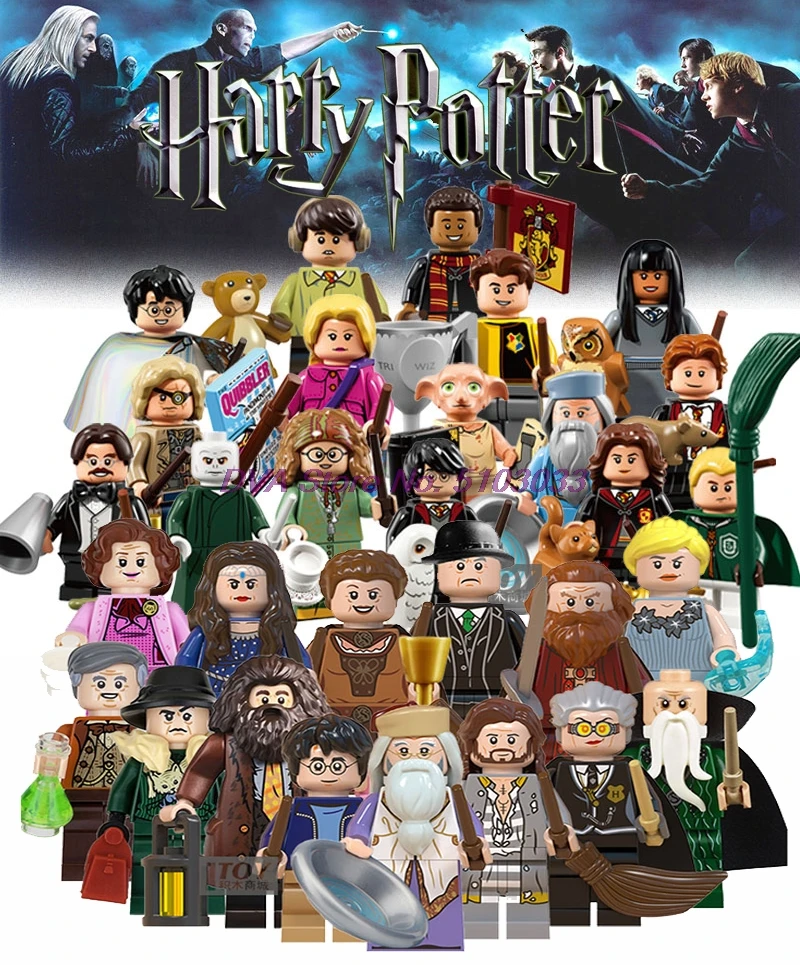 

For Snape Harri Figures McGonagall Sirius Orion Hagrid Dobby Snape Dumbledore Ron Hermione Voldemor Model building Blocks Toys