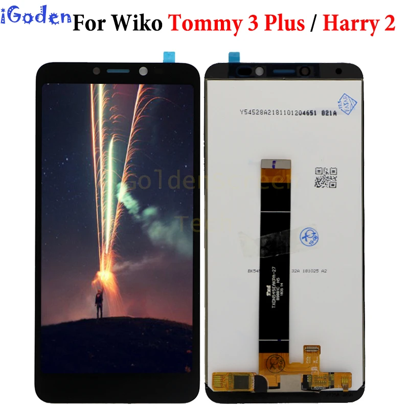 

100% Tested LCD For Wiko Tommy 3 Plus M2447 / Harry 2 LCD Display Touch Screen Digitizer Assembly For Wiko harry 2 LCD