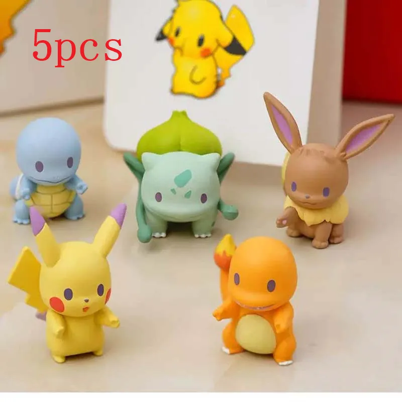 5 шт./лот Пикачу модель автомобиля ОРНАМЕНТ Charmander настенные наклейки Eevee Gashapon