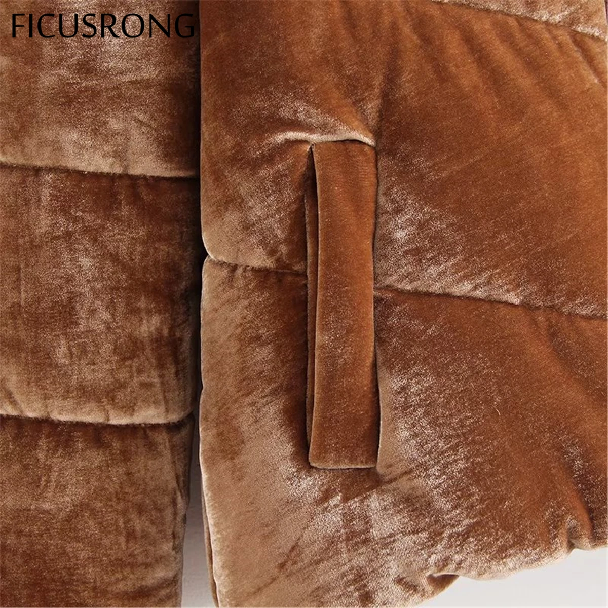 FICUSRONG Velvet cotton padded basic jacket coat Warm blue parkas jackets female 2018 new autumn winter jacket women outerwear FICUSRONG Velvet cotton padded basic jacket coat Warm blue parkas jackets female 2018 new autumn winter jacket women outerwear