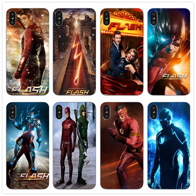 

DC Superheroes Flash Barry Allen TV Series Soft Transparent Cover Case for iPhone 5S Case 4 4S 5 SE 5C 5S X 6 6S 7 8 Plus