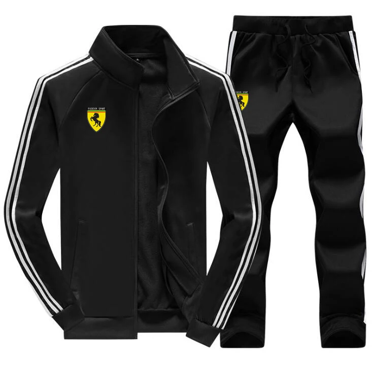 

Men Gym TrackSuit Sport Jacket Sweats Suit Set Trousers Pants Jogging Activewear