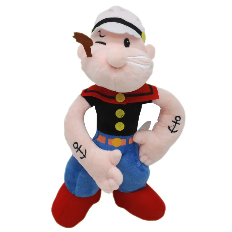 Muñeco de peluche de 40cm de Popeye para niños, muñeco marinero de músculo  Seaman, peluche suave, regalos - AliExpress