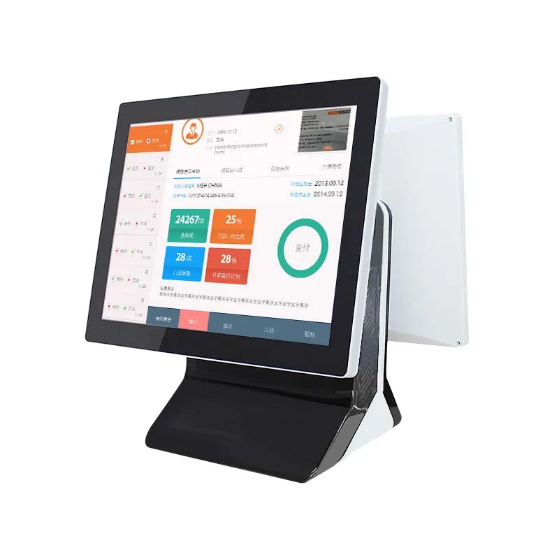 15 inch pos terminal all in one touch PC with RJ45 USB input