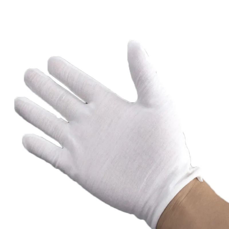 1 Pair Green Gardening Disposable White Cotton Ceremonial gloves for male female Serving / Waiters / drivers / Jewelry Gloves