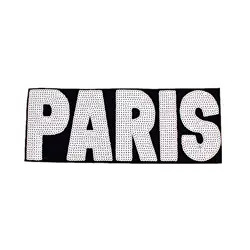 Новая мода Большой размер Парижа блестками для аппликации, шитья вышивка для одежды значок вышитые аппликации DIY
