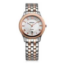 BINLUN Men’s Rose Gold Plated Quartz Wrist Watch Stainless Steel Analog Waterproof Dress Watches