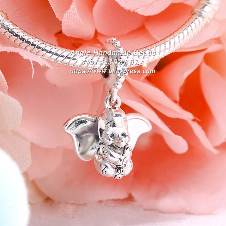 

2019 Spring Release 925 Sterling Silver Dis umbo Dangle Charm with Enamel & Clear CZ Charm Fit Original Pandora DIY Bracelets