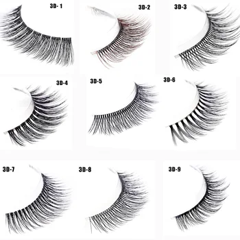 

3 pairs /set 3D 9 Kinds False Eyelashes Natural Cross Thick Fake Eye Lashes Professional Makeup Tool False Lashes