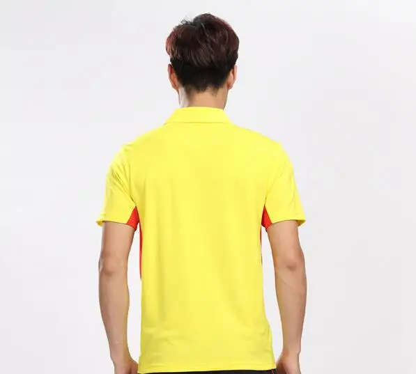 Новые мужские футболки для бадминтона, лацкан с короткими рукавами быстросохнущая дышащая Женская теннисная одежда, мужская одежда для игры в настольный теннис, футболка, рубашки