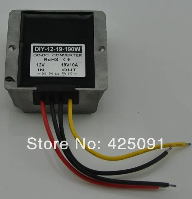 

DC 12V (9V -18V) Step up to 19V 10A 190W DC Converter Module Car Power Adaptor Regulator Waterproof RoSH CE