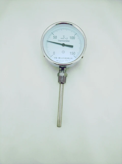 HD Stainless Steel bi-metallic Thermometer 0-50~300 degrees, Probe length  L=100, 1/4PT Thread WSS-303