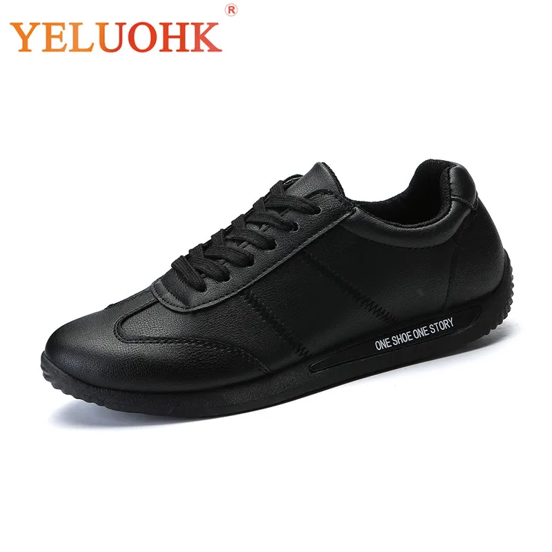 

2018 Spring Men Sneakers Comfortable Casual Shoes Men Lace Up Leather Shoes