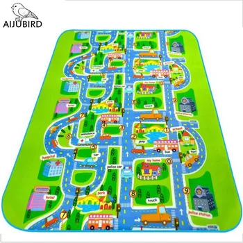 

City road Carpet Toys For Kids Rugs Baby Play Mats Baby Toys Developing Children's urban rail transportation game Carpet Eva