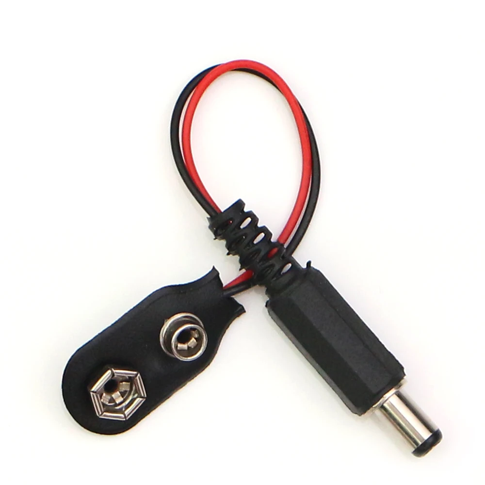 

50 pcs / lot 2.1X5.5mm Male Dc Plug for 9 V Battery Clip Pressure Accessories